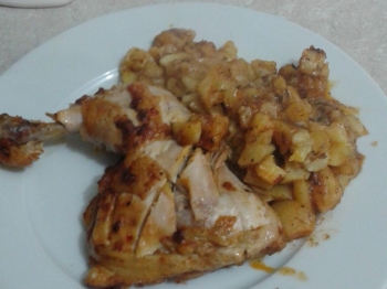 POLLO CON PATATE ALLA PAPRIKA AL FORNO